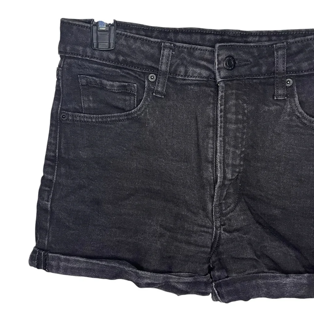 Black High Rise Shorts - Picture 3 of 5